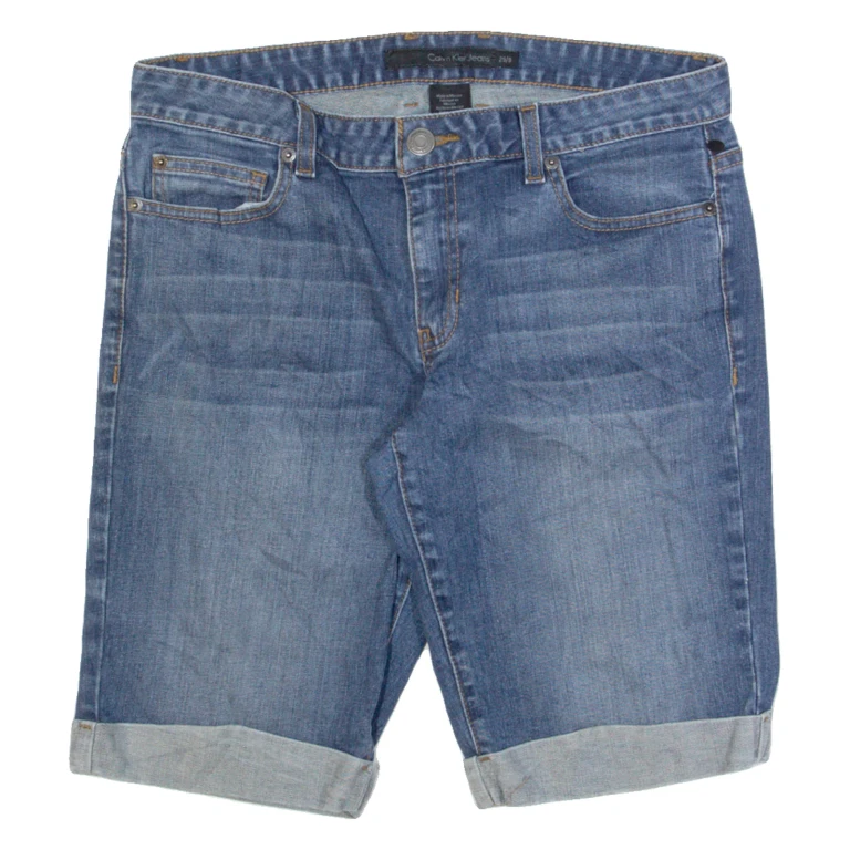 CALVIN KLEIN JEANS Womens Jorts Shorts Blue Slim M W29
