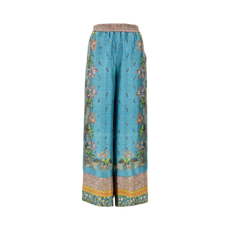 PIERRE LOUIS MASCIA Wide leg silk pants Woman S