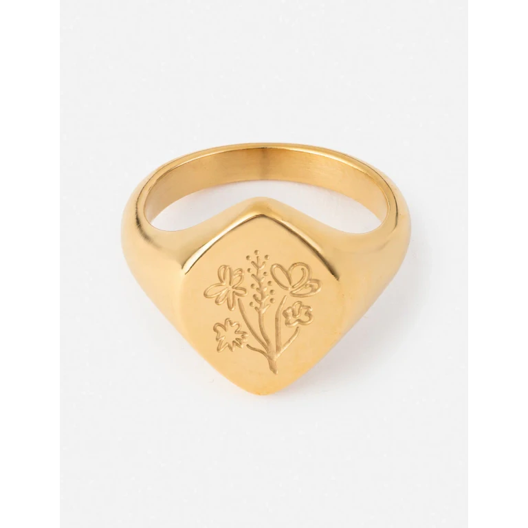 Floral Signet Ring
