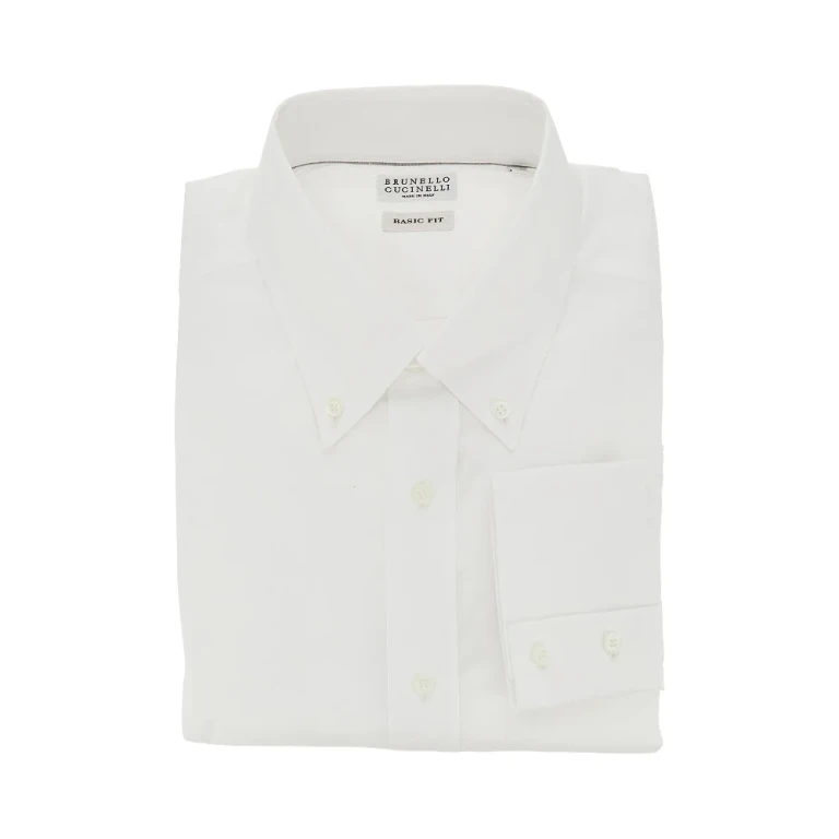 Camisa de algodón corte básico Brunello Cucinelli para hombre