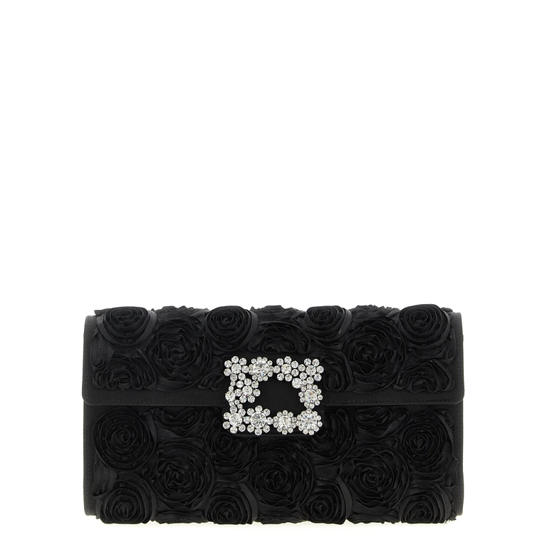 Roger Vivier Black Viscose Clutch Bag - Women