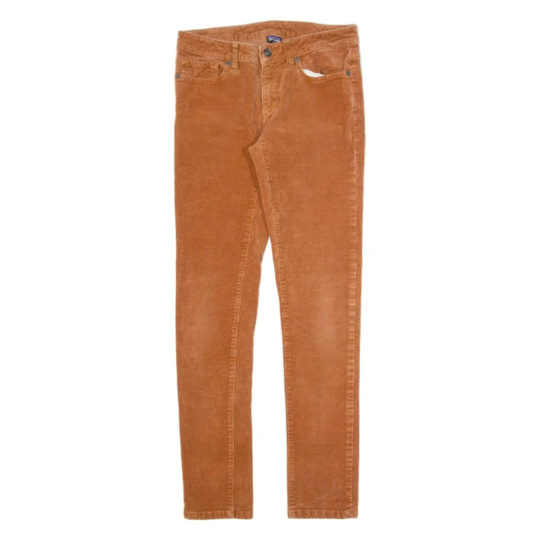 PATAGONIA Womens Corduroy Trousers Brown Slim Skinny W26 L30