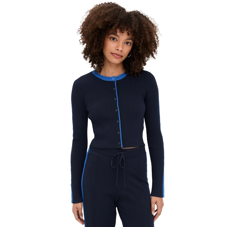 State & Lake Kaia Cardigan Chocolate/Black M