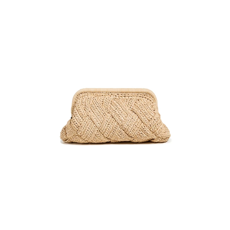 BTB Los Angeles GiGi Frame Clutch Natural One Size