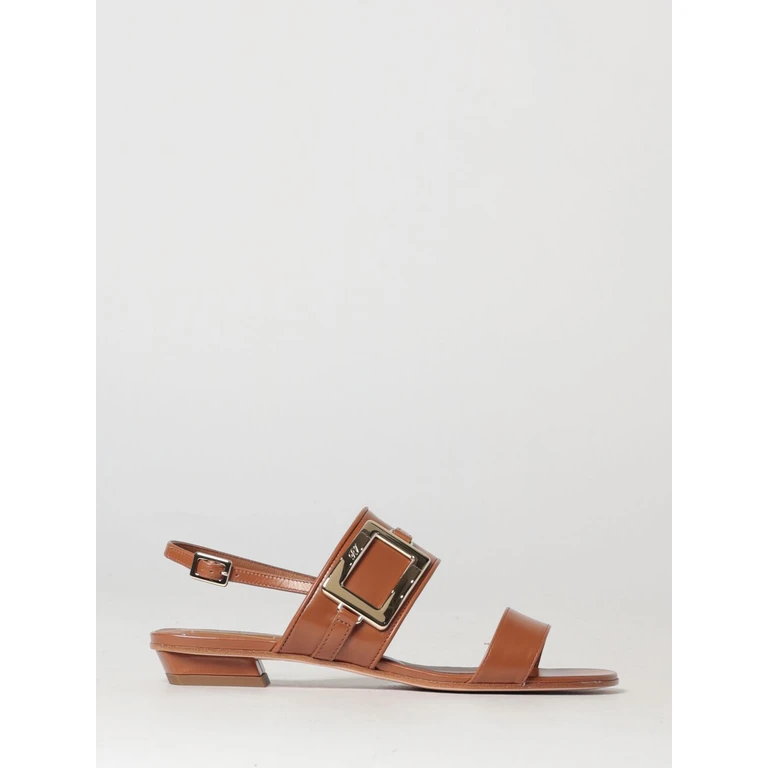 Heeled Sandal Woman color Leather (RVW81644930BSSS018)