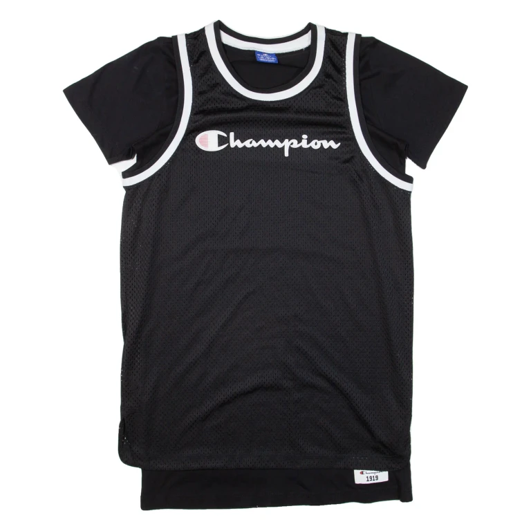 CHAMPION Mens Jersey Black USA S