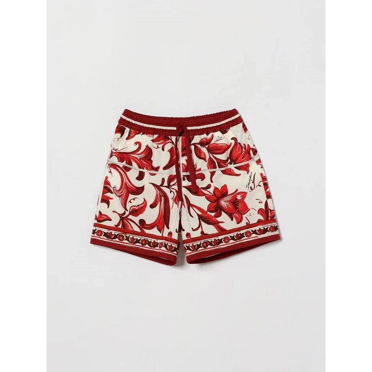Boy's Majolica Print Cotton Jogging Shorts (L14Q07FI5OII63TN)