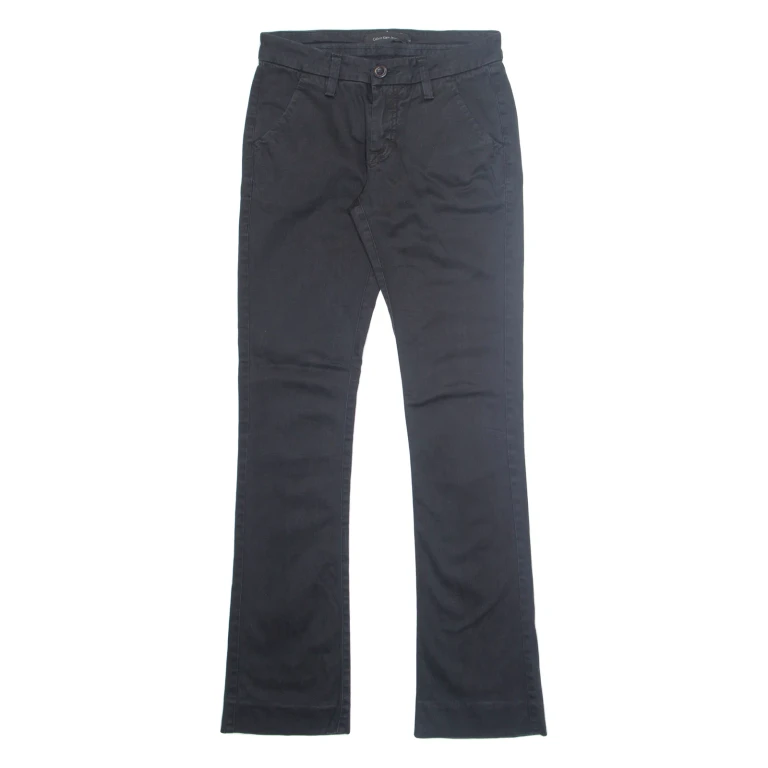 CALVIN KLEIN JEANS Chino Womens Trousers Black Slim Bootcut W36 L26
