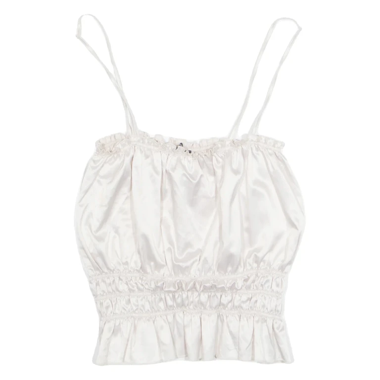 ZARA Womens Camisole Top Gold Sleeveless L