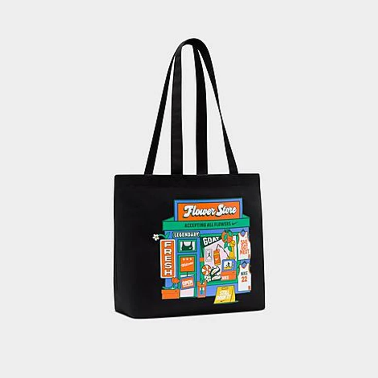 Heritage Graphic Tote Bag (22L) in Black/Stadium Green/White
