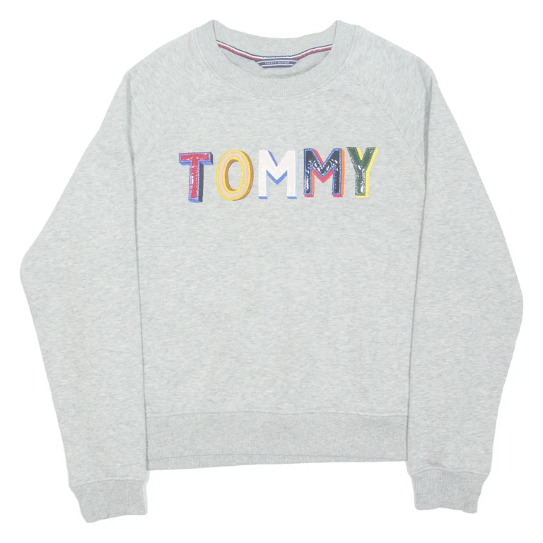 TOMMY HILFIGER Womens Sweatshirt Grey S