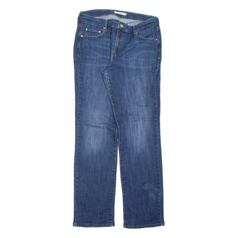 LEVI'S 505 Womens Jeans Blue Relaxed Straight Stone Wash W31 L34