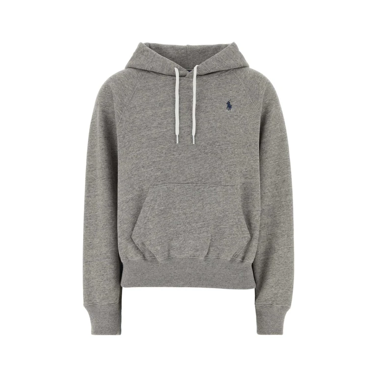 Polo Ralph Lauren Grey Cotton Blend Sweatshirt Darkvintageheather Exterior: Polyester Felpe - Women