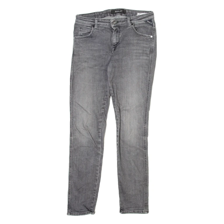 REPLAY Katewin Mens Jeans Grey Regular Skinny W27 L28