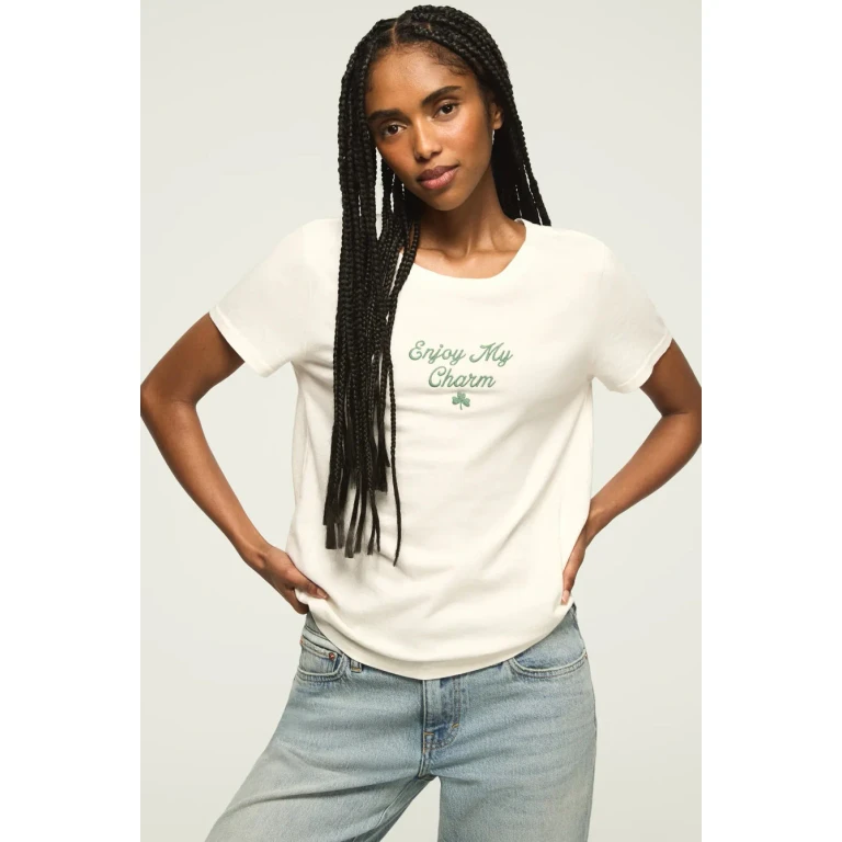 Women's Enjoy My Charm Classic Crew - Gardenia