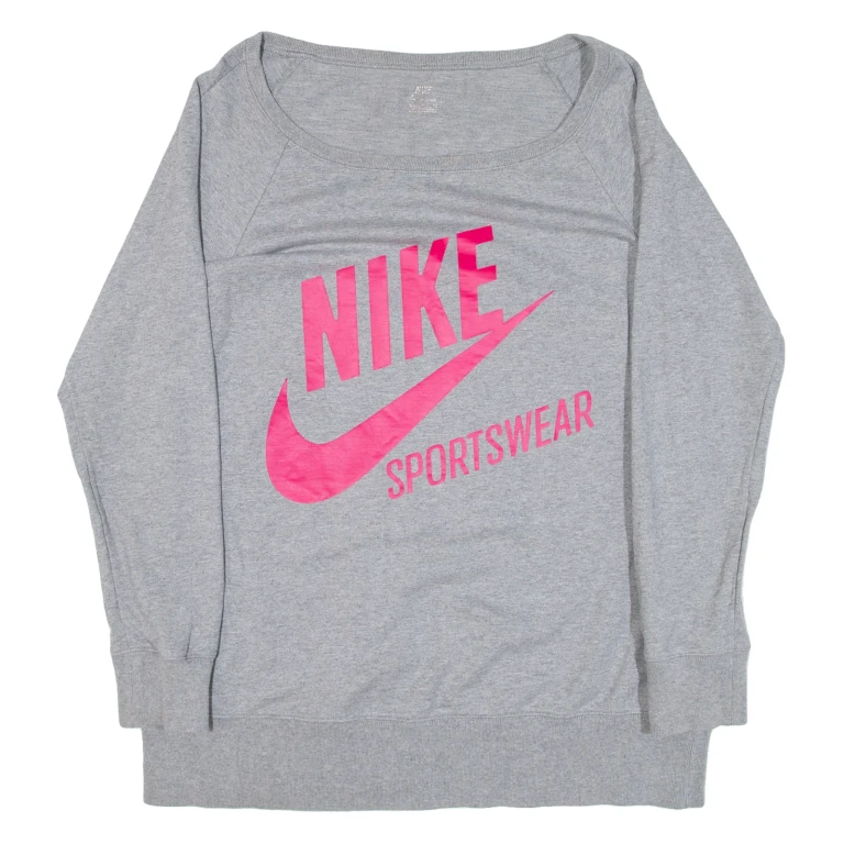 NIKE Womens Sweatshirt Grey XL