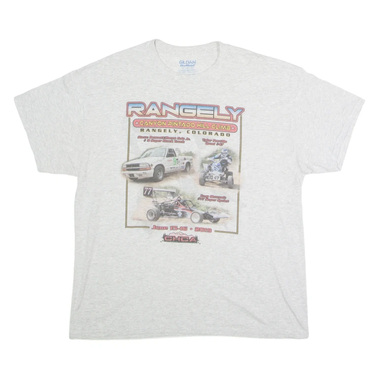 GILDAN Rangely Canyon Pintado Hill Climb Racing Mens T-Shirt Grey USA XL