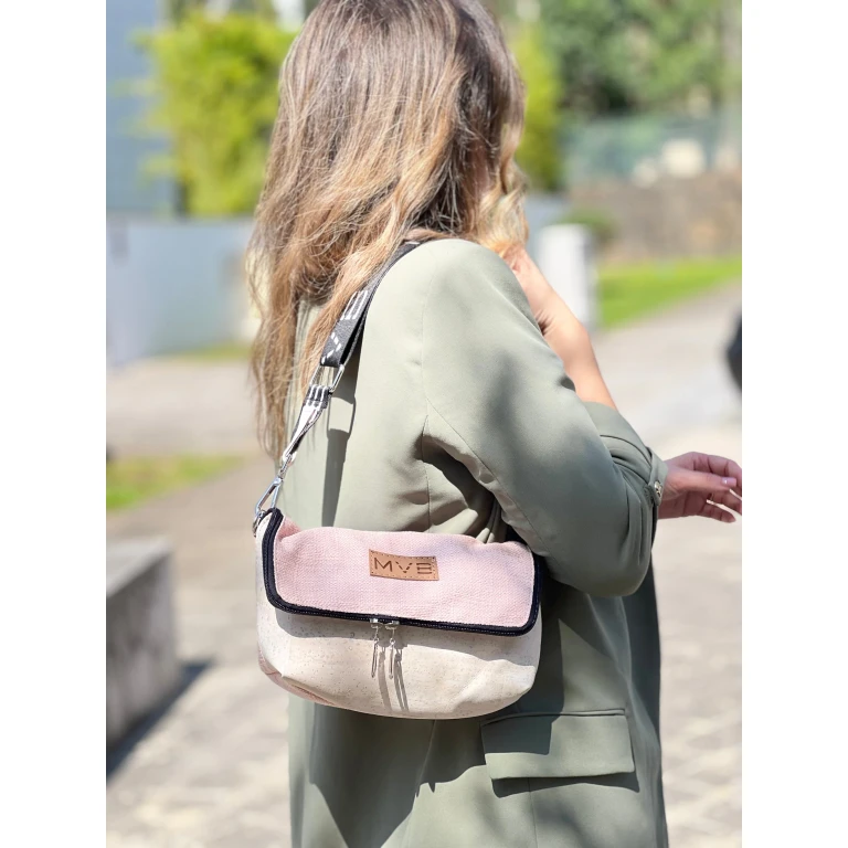 Double-Sided Crossbody Flop Bag soft ash