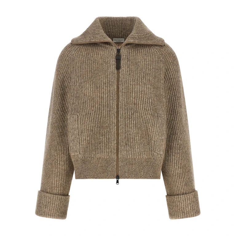Brunello Cucinelli Beige Cashmere Cardigan Clothing - Women