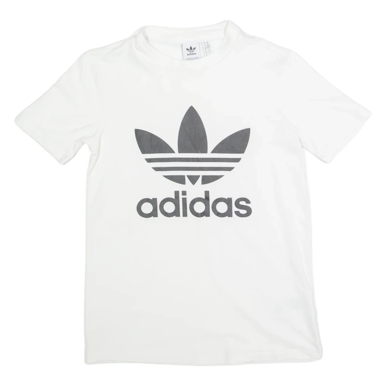 ADIDAS Womens T-Shirt White UK 6