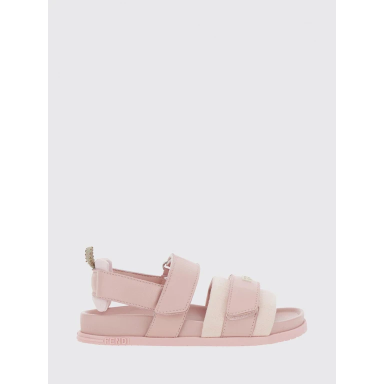 Boy's Leather Slingback Sandals with Strap and Lettering Logo (JMR554AWK4F1V9O)
