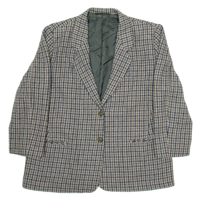 Mens Blazer Jacket Grey Check M