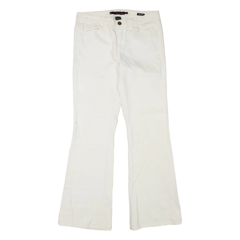 CALVIN KLEIN JEANS Womens Trousers White Regular Flared W29 L32