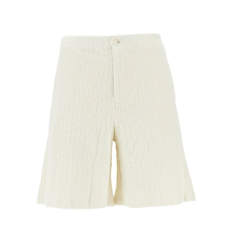 Off-White 'OFF' 提花毛圈布短裤