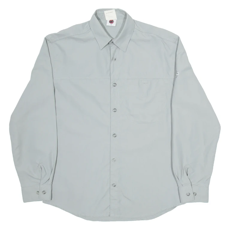MAMMUT Mens Plain Shirt Grey Long Sleeve S