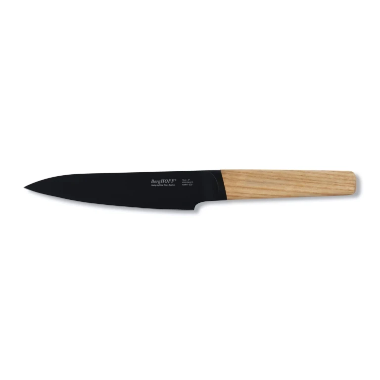 Ron 5" Stainless Steel Utility Knife, Wood Handle