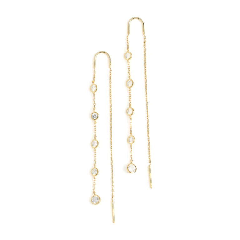 SHASHI Whisper Ear Threader III Gold One Size