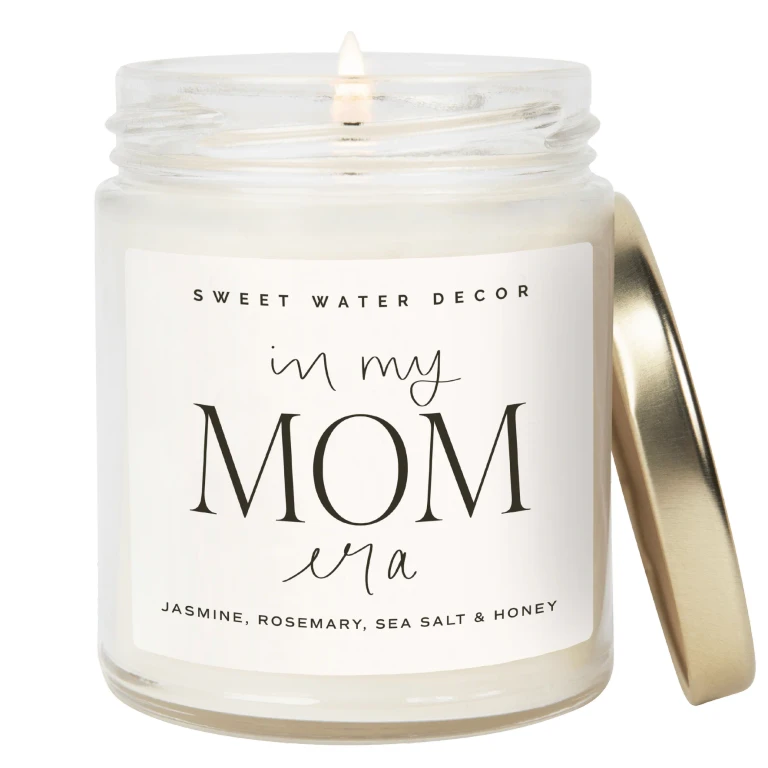 In My Mom Era Soy Candle - Clear Jar - 9 oz (Wildflowers and Salt)