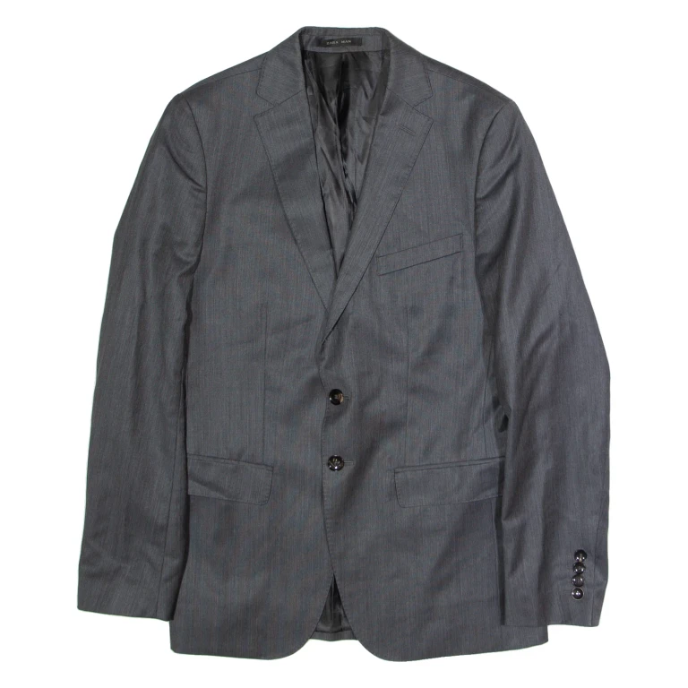 ZARA Mens Blazer Jacket Grey M
