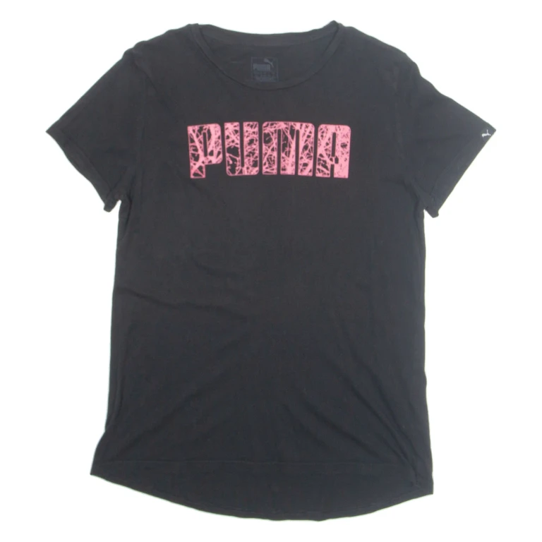 PUMA Womens T-Shirt Black UK 14