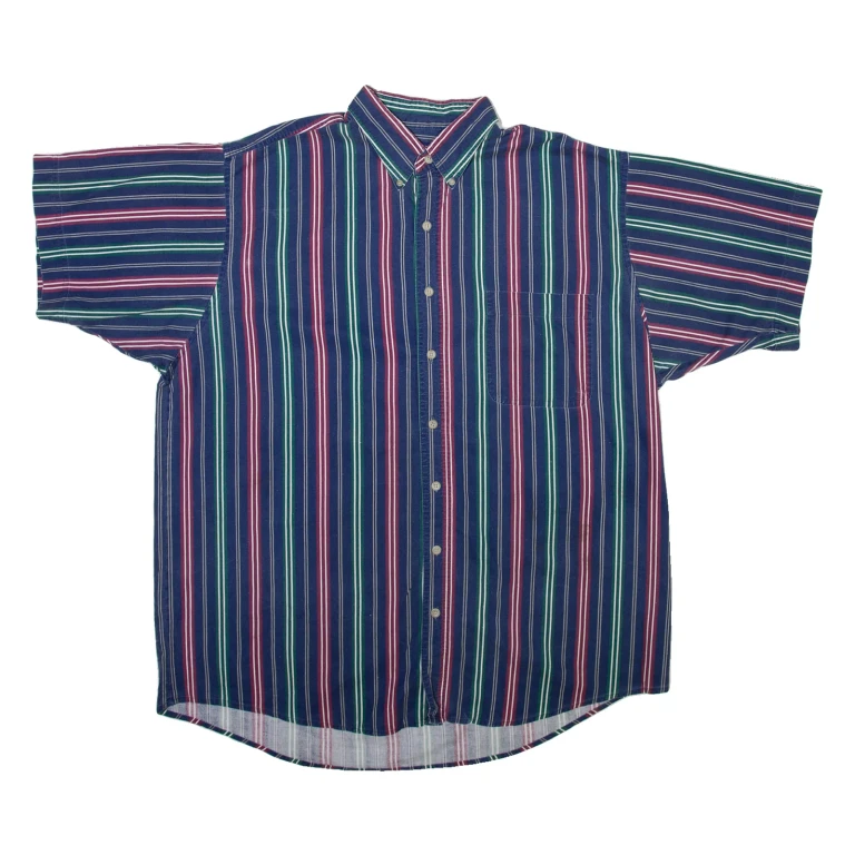 HONORS Mens Shirt Blue Striped XL