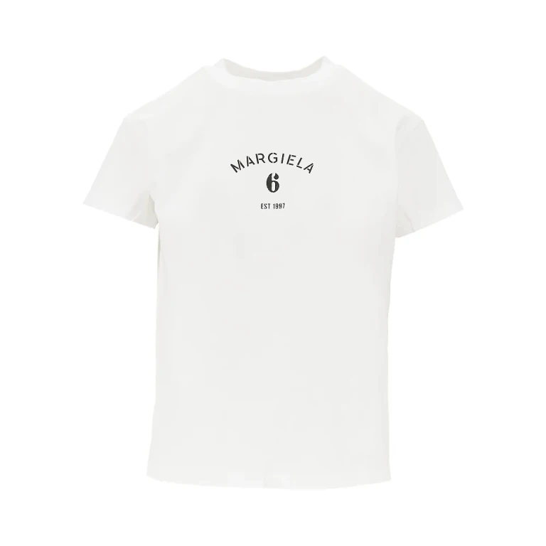 MM6 Logo print jersey T-shirt Woman M
