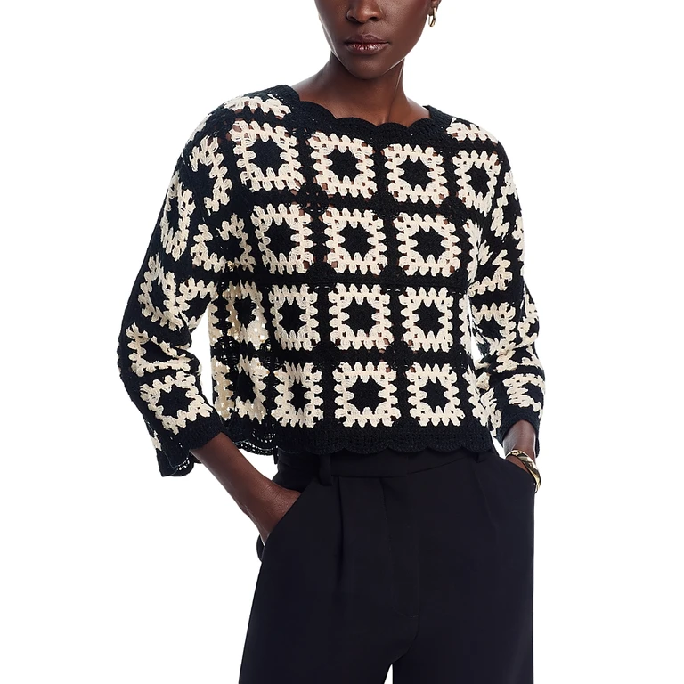 Sioni Crochet Pullover Sweater