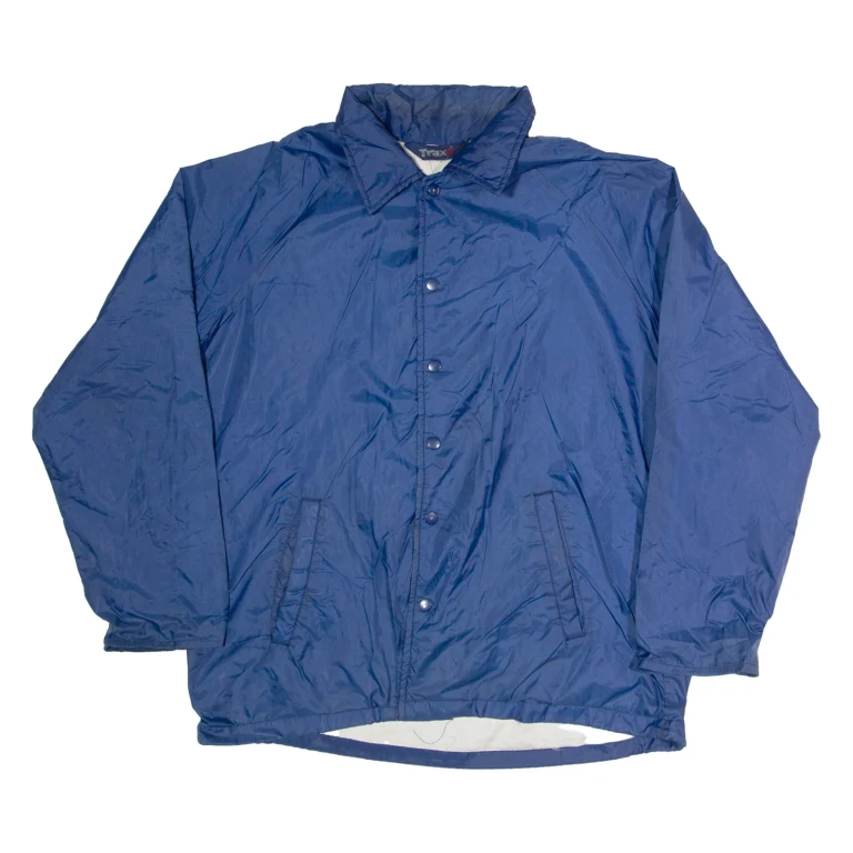 TRAX Mens Track Jacket Blue Nylon L