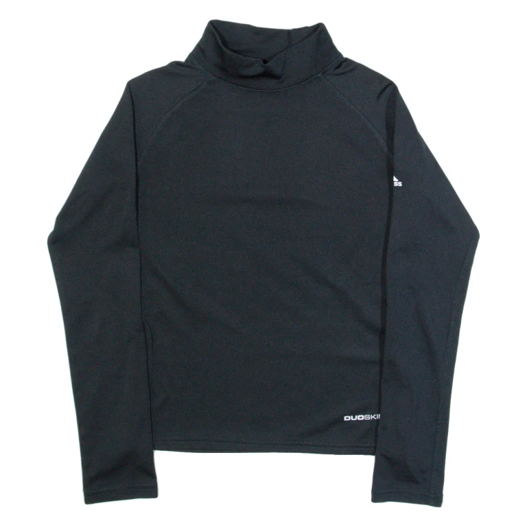 TRESPASS Womens T-Shirt Black Long Sleeve High Neck XXS