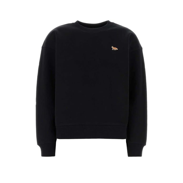 Maison Kitsune Black Cotton Sweatshirt Exterior: Felpe - Women