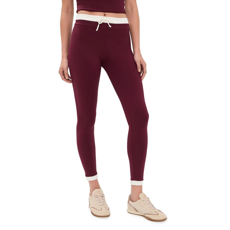Port De Bras Anne Leggings Burgundy/Chantilly L