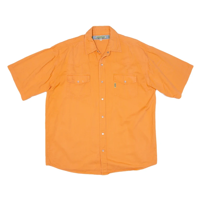 UNDERGROUND Mens Denim Shirt Orange L