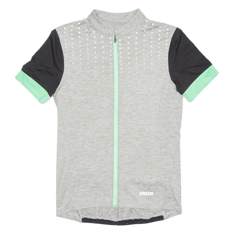 Cycling Mens Jersey Grey Full Zip M