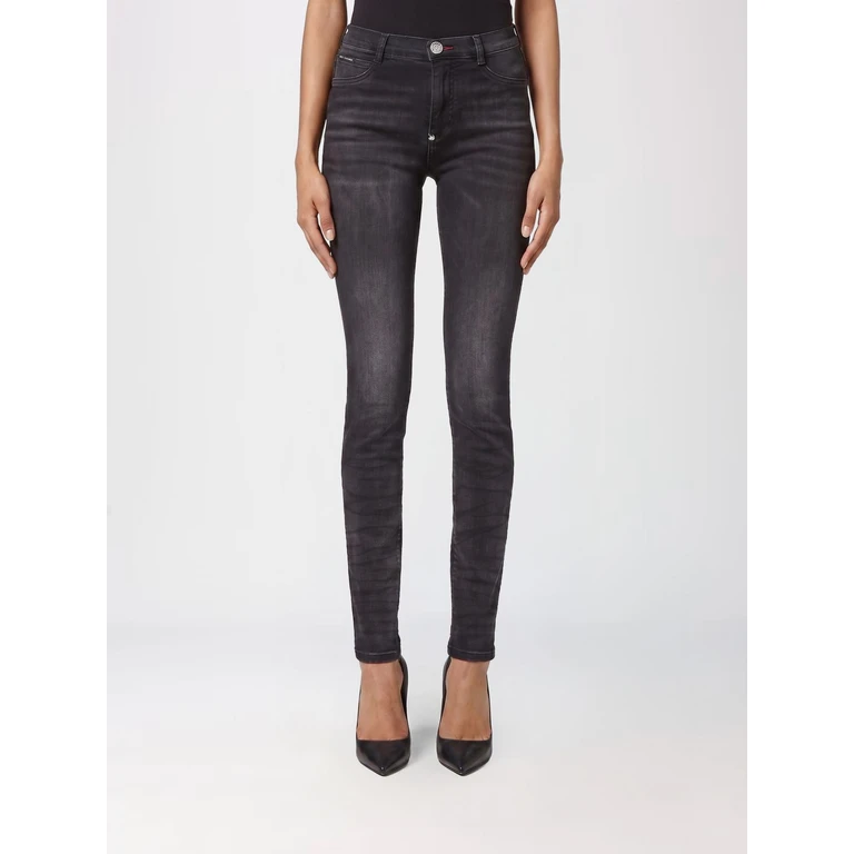 High-Waisted Skinny Stretch Denim Jeans (AAACWDT1789PDE004N10TM)