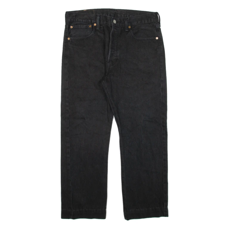 LEVI'S 501 Jeans Mens Black Regular Straight W32 L24