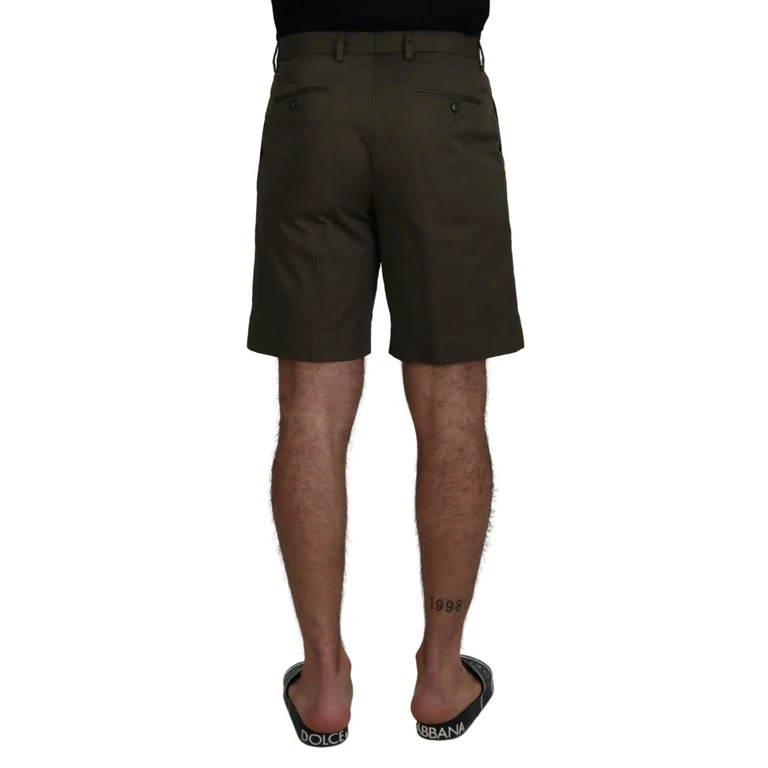 Green Chinos Cotton Casual Shorts - Men