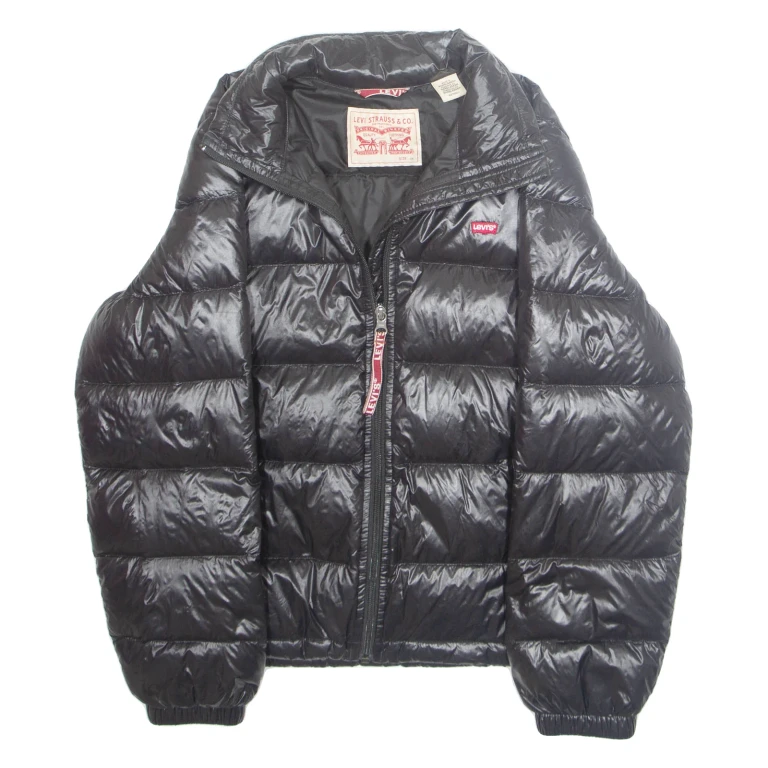 LEVI'S Womens Puffer Coat Black XS