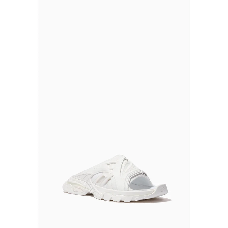 Balenciaga Ladies White Track Slide Sandals