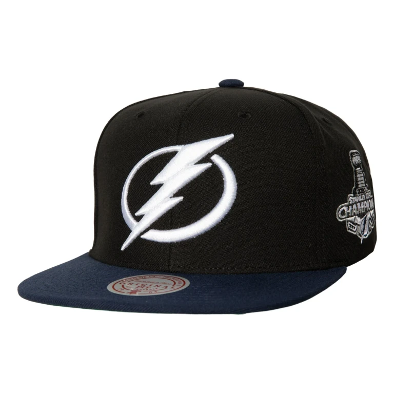 Men's NHL 2 Tone Side Patch Snapback Lightning Snapback Caps