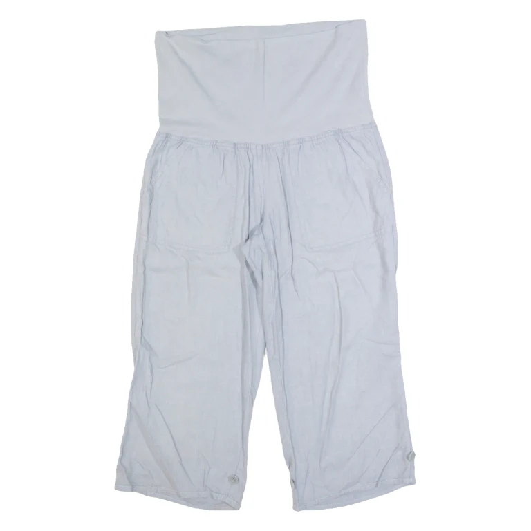 MONSOON 3/4 Length Maternity Womens Trousers Blue Regular Straight W28 L20